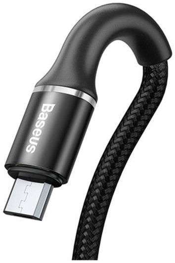 Baseus Halo Series Quick Charge Micro-USB Lichtgevende Kabel 1m Zwart afbeelding 3