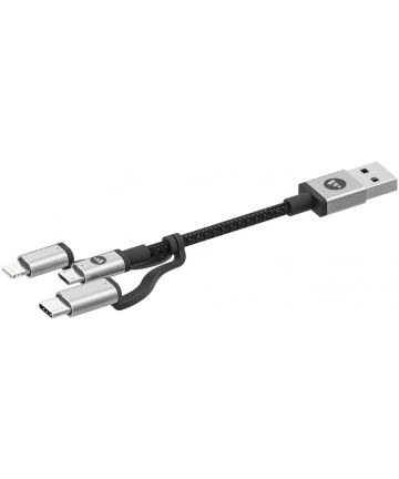 Mophie USB-A naar USB-C / Lightning / Micro-USB Kabel 1m Zwart Kabels