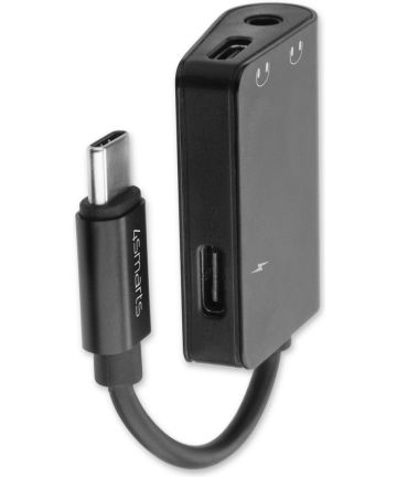 4smarts Active SoundSplit USB-C naar USB-C en 3.5mm Aux Audio Splitter Kabels
