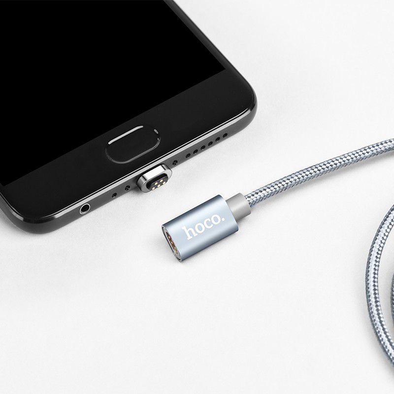 Hoco Magnetic Series Micro-USB Kabel 1m Metal Gray afbeelding 4