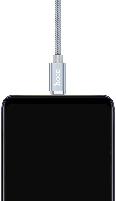 Hoco Magnetic Series Micro-USB Kabel 1m Metal Gray afbeelding 5