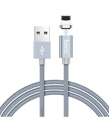 Hoco Magnetic Series Apple Lightning Kabel 1m Metal Gray Kabels