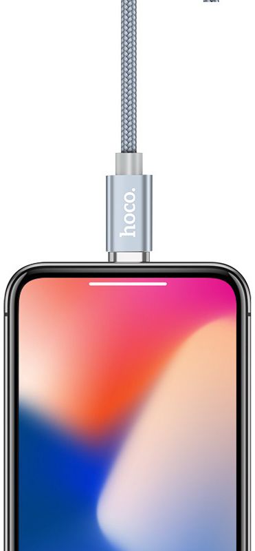 Hoco Magnetic Series Apple Lightning Kabel 1m Metal Gray afbeelding 5
