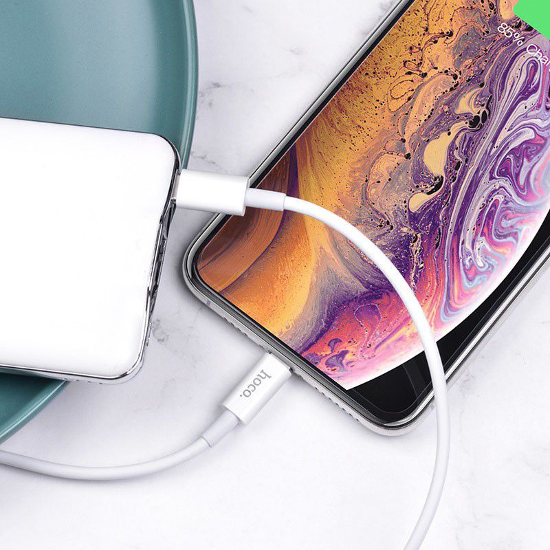 Hoco Swift Series Power Delivery USB-C naar Lightning Kabel 1m Wit afbeelding 2