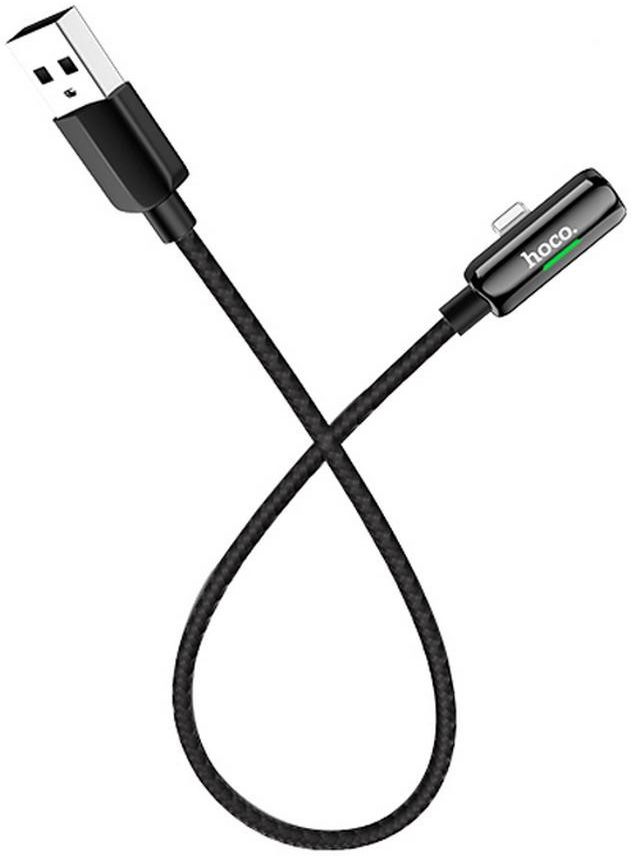 Hoco 3-in-1 USB-A naar Duo Lightning Adapter Zwart afbeelding 1