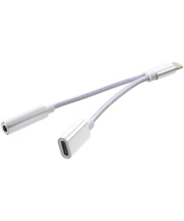 Aluminium Universele USB-C naar USB-C + Audio Jack Adapter Kabels