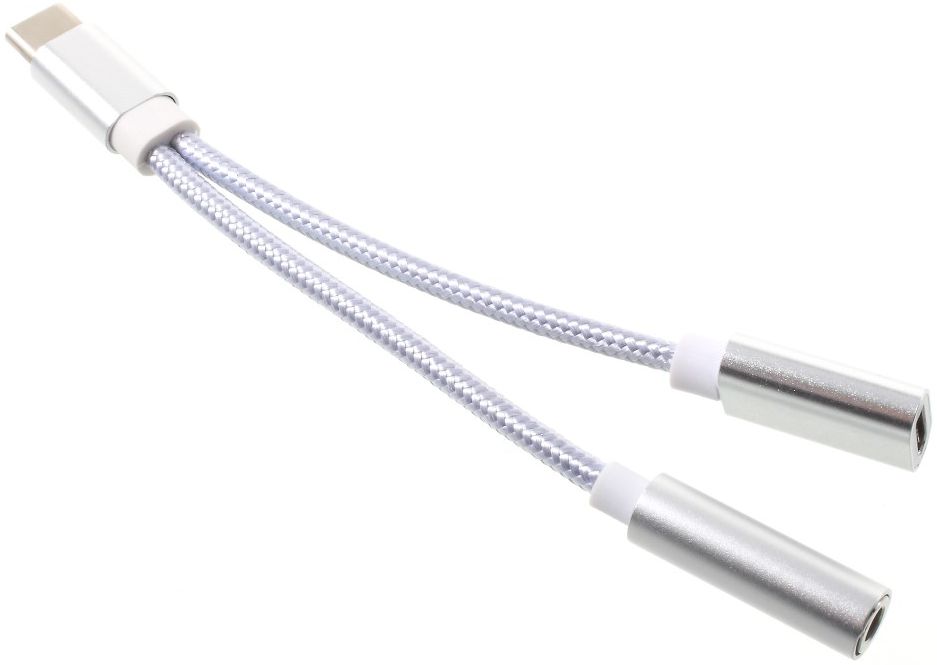 Aluminium Universele USB-C naar USB-C + Audio Jack Adapter afbeelding 2