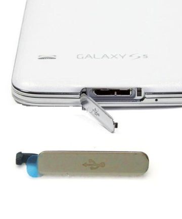 Samsung Galaxy S5 Waterdichte USB Cover Goud Hoesjes