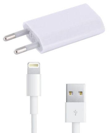 Apple Lightning kabel met 4-OK lader voor iPhone 6(S) / 5 | GSMpunt.nl
