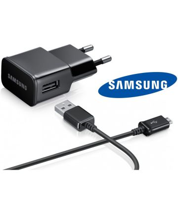 Originele Samsung Travel Adapter Micro-USB Oplader 2A Zwart Opladers