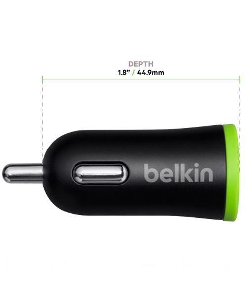 Belkin Universele USB Autolader Met Micro USB Kabel (1,2M) 1Amp Zwart afbeelding 2