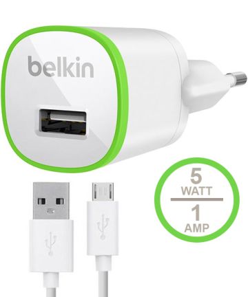 Belkin USB Thuislader met Micro-USB Kabel (1,2) 1A Wit Opladers