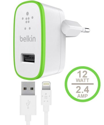 Belkin BOOST↑UP 2.4A Apple Lightning iPad / iPhone Oplader 1,2M Wit Opladers
