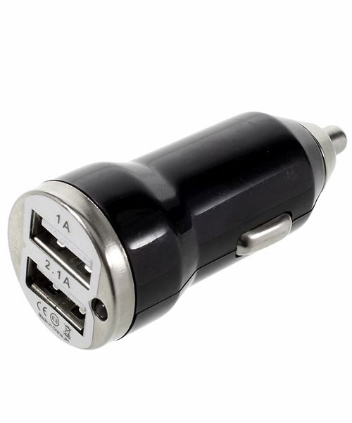 Dual USB Universele Autolader Zwart afbeelding 1