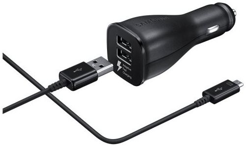 Samsung Fast Charging Dual Car Charger Micro-USB Autolader Zwart afbeelding 6