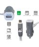 4smarts MultiCord Autolader USB-C en Micro-USB Wit
