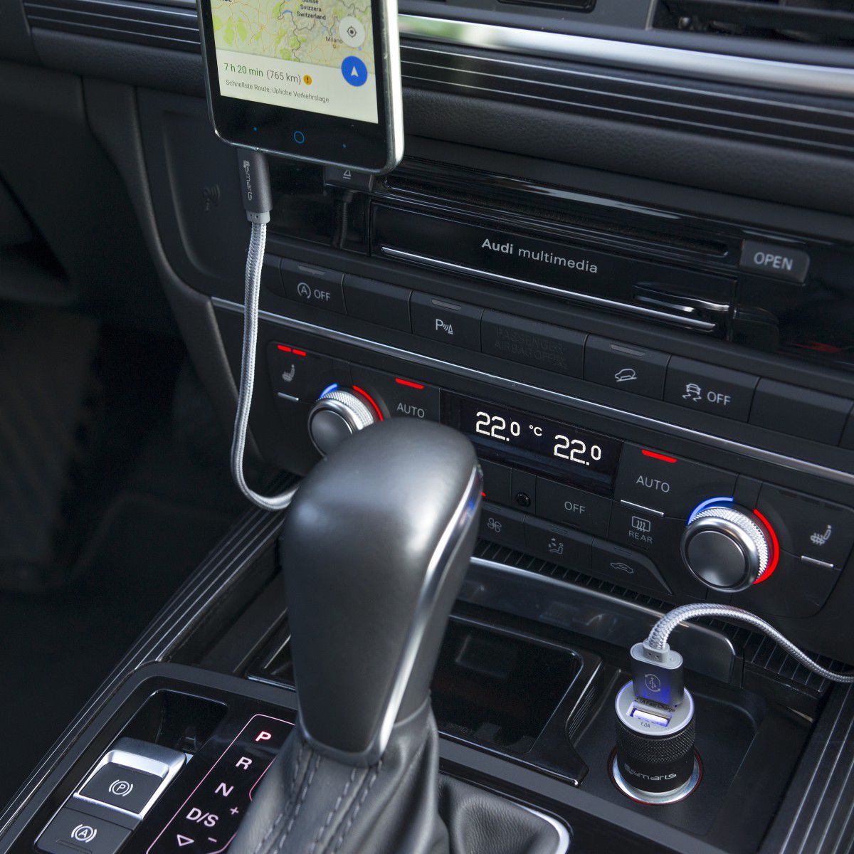4smarts Autolader 3.1A Zwart afbeelding 5