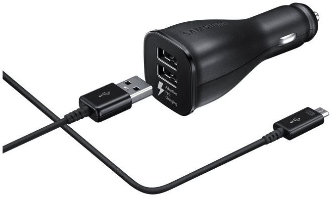 Samsung Fast Charging Dual Car charger USB-C Fast Charge Oplader Zwart afbeelding 1
