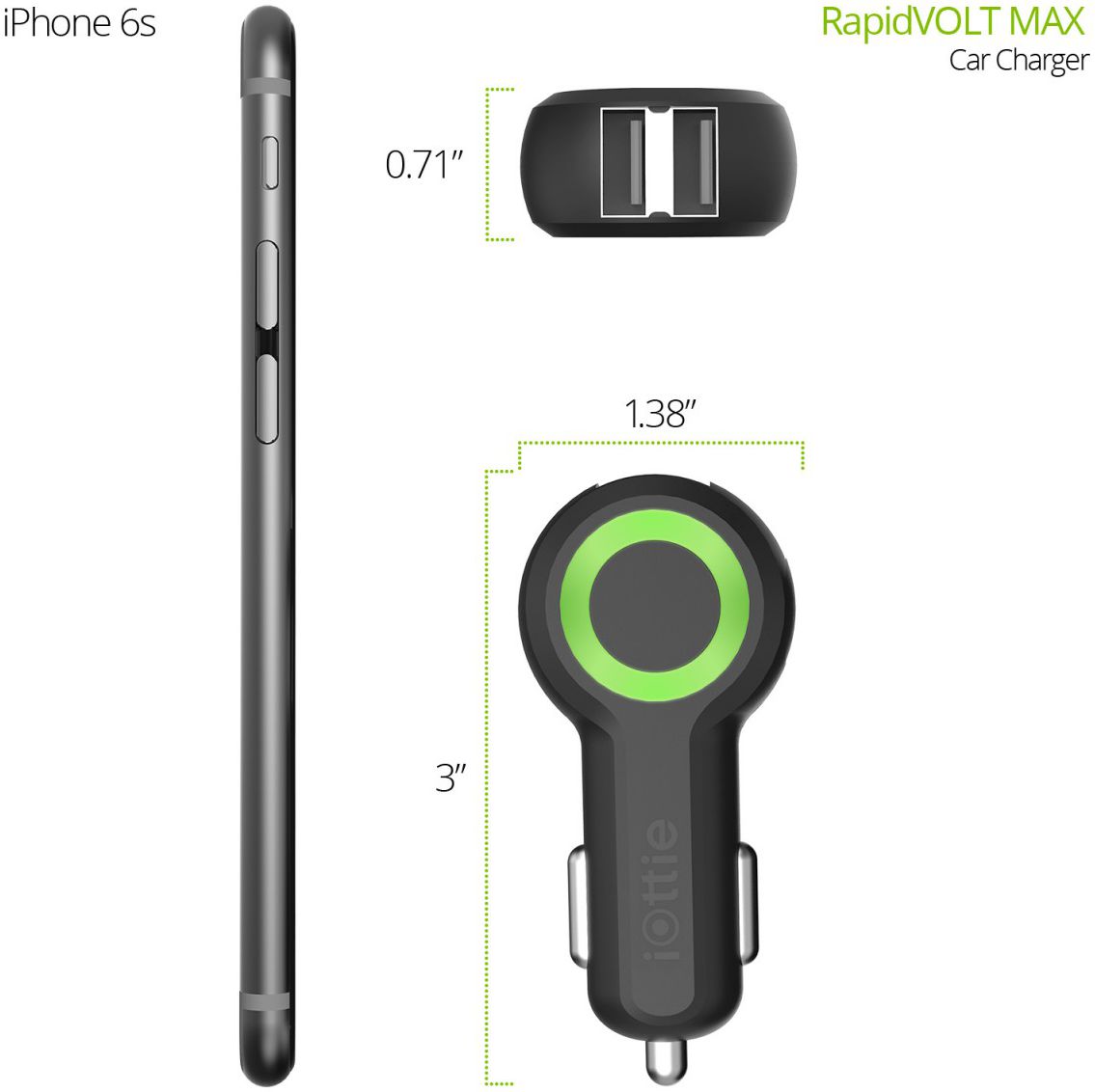 iOttie RapidVOLT Max Dubbele USB Autolader afbeelding 6