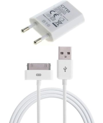 OTB 220V USB lader met 30pins laadkabel voor iPhone 4 / 4S Opladers