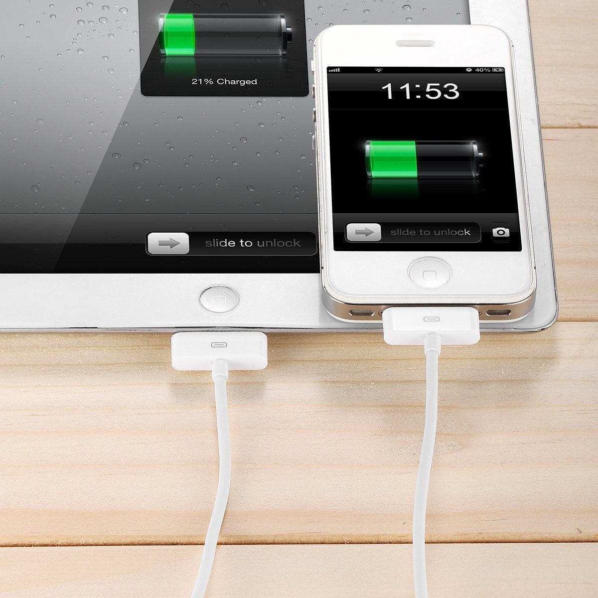 OTB 220V USB lader met 30pins laadkabel voor iPhone 4 / 4S afbeelding 3