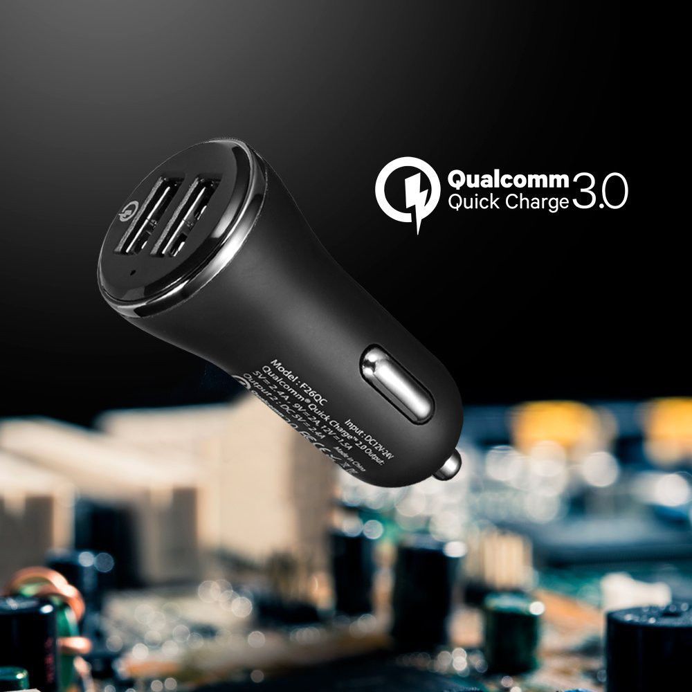 Spigen Quick Charge Autolader Zwart afbeelding 9