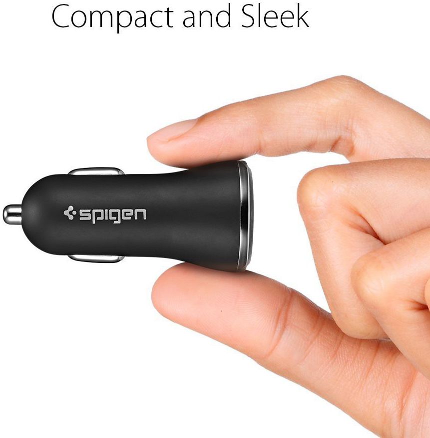 Spigen Quick Charge Autolader Zwart afbeelding 12