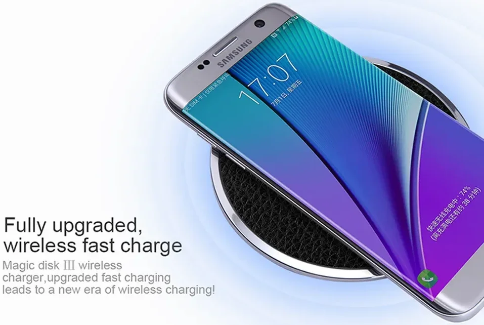 Nillkin Magic Disk Fast Wireless Charger 10W Draadloze Oplader Bruin afbeelding 4