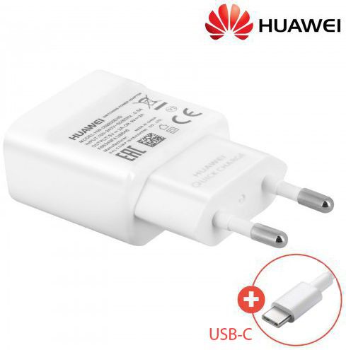 Originele Huawei Quick Charge oplader AP32 incl. USB-C Kabel Wit afbeelding 2