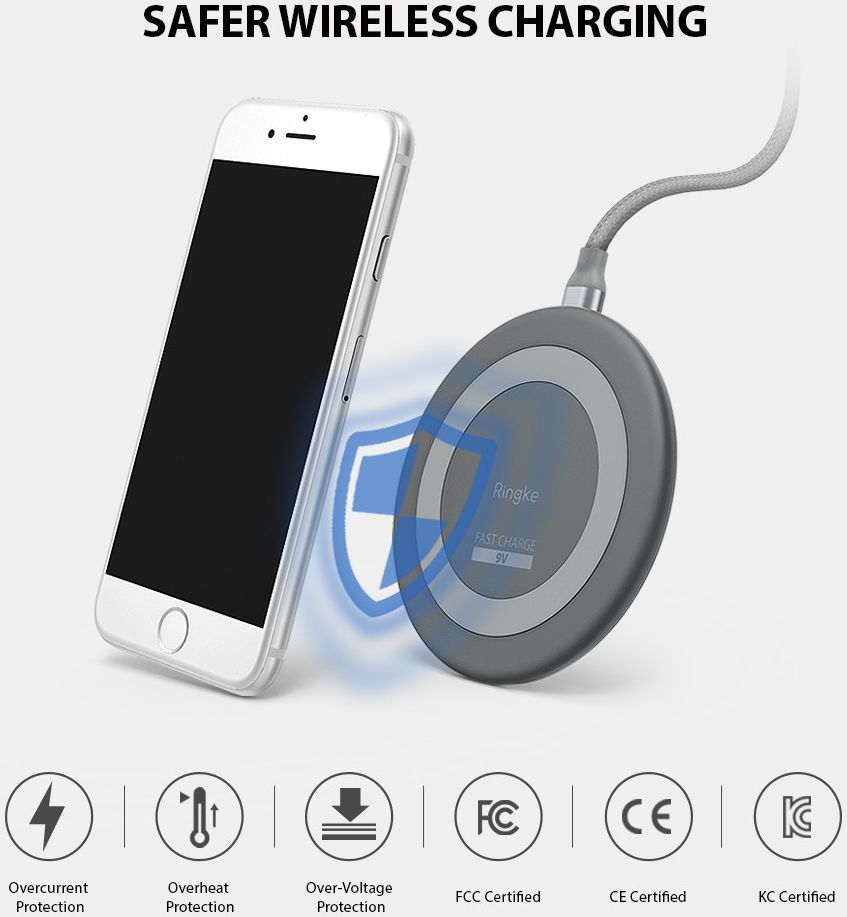 Ringke Wireless Charger Draadloze Oplader 9 Volt Fast Charge afbeelding 5