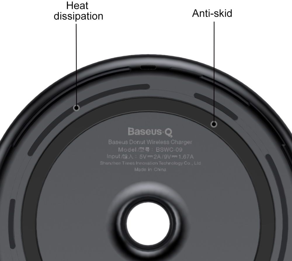 Baseus Donut Draadloze Oplader Zwart afbeelding 8