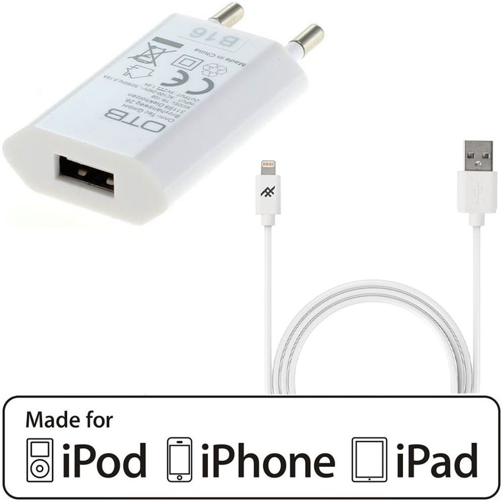 OTB Thuislader met iFrogz Lightning MFI Kabel (1M) voor iPhone afbeelding 1