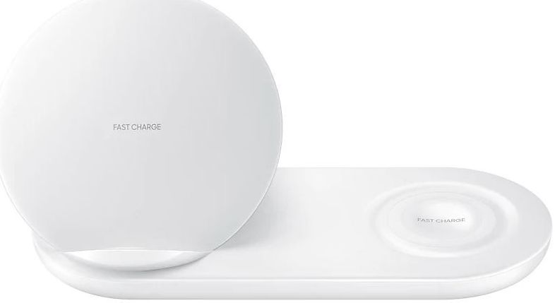 Originele Samsung Wireless Charger Duo Fast Charge Oplader USB-C Wit afbeelding 2