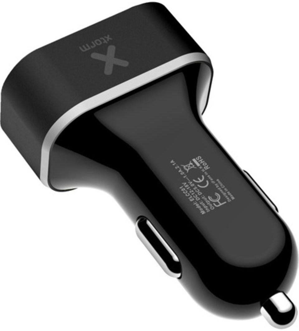 Xtorm Autolader met 3 USB Uitgangen Zwart afbeelding 2