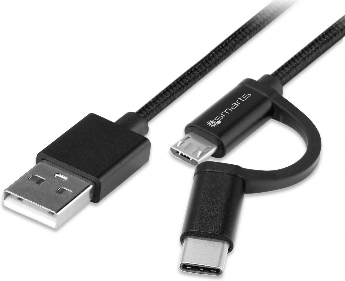 4smarts Dual Autolader met 2-in-1 Kabel Zwart afbeelding 6