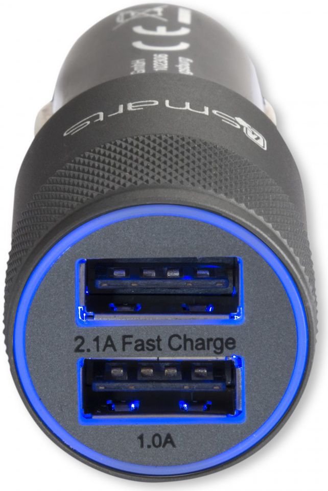 4smarts Dual Autolader met 2-in-1 Kabel Zwart afbeelding 7
