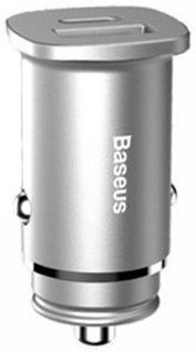 Baseus Dubbele Poort Universele USB + USB-C Snellader Adapter Zilver afbeelding 1