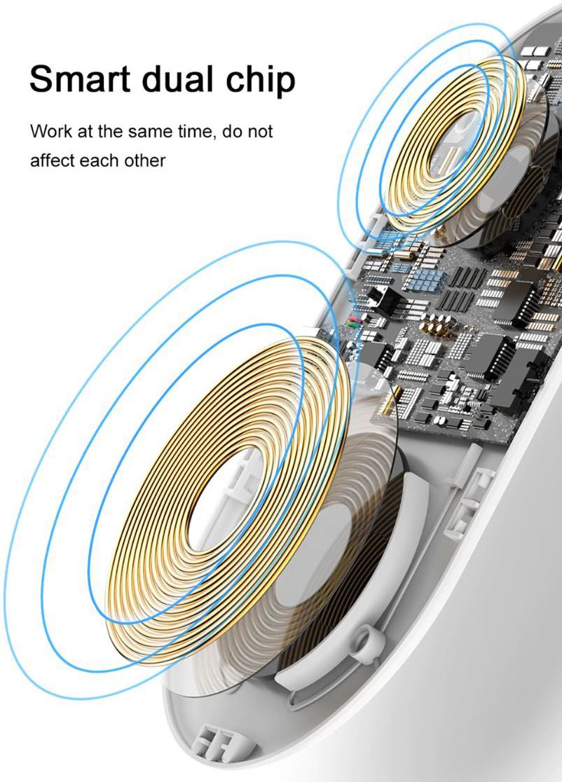 Baseus 2 in 1 Draadloze Oplader voor iPhone en Apple Watch Wit afbeelding 10