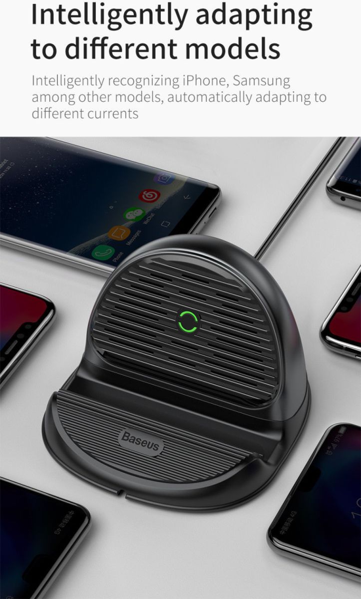 Baseus Desktop Wireless Fast Charger 10W Zwart afbeelding 6