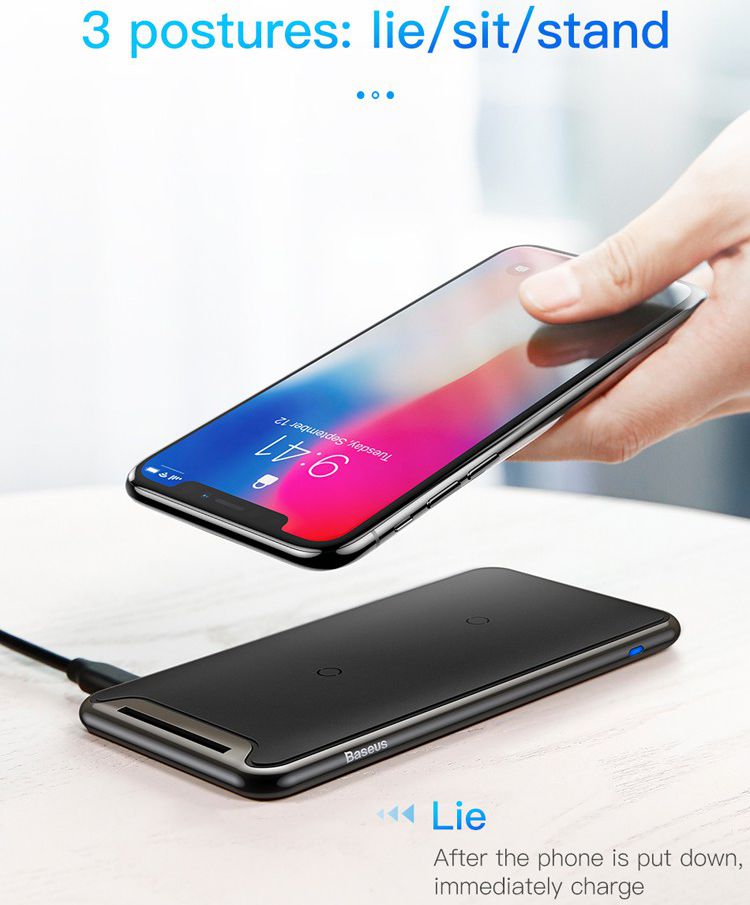 Baseus Wireless Fast Charger en Bureaustandaard Zwart afbeelding 11