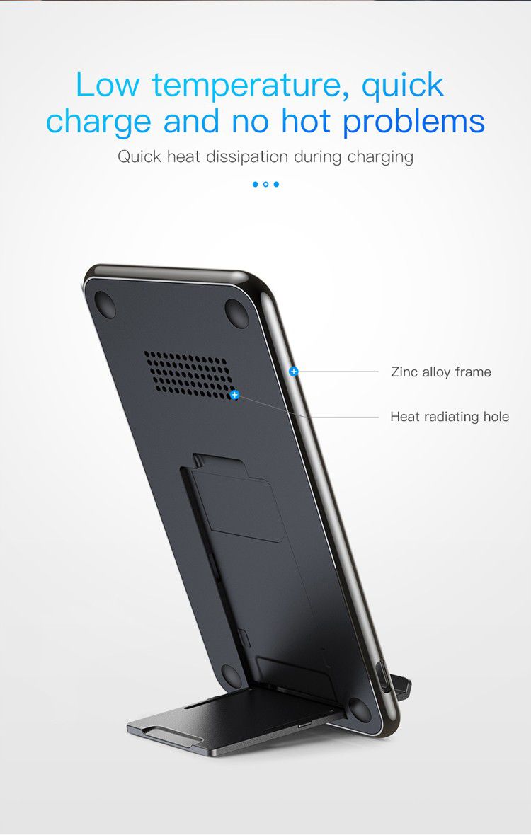 Baseus Wireless Fast Charger en Bureaustandaard Zwart afbeelding 17
