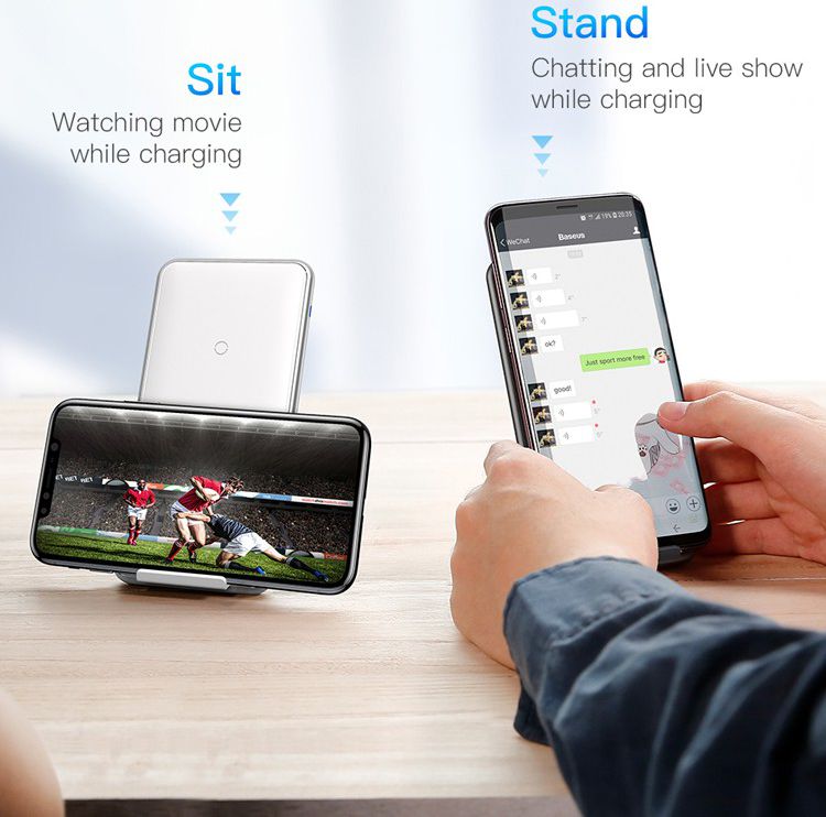 Baseus Wireless Fast Charger en Bureaustandaard Zwart afbeelding 18