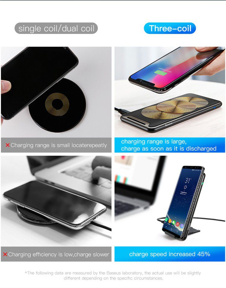 Baseus Wireless Fast Charger en Bureaustandaard Zwart afbeelding 23