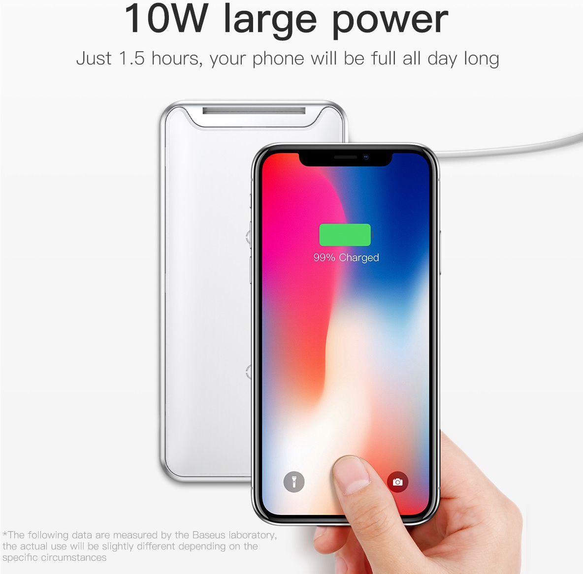 Baseus Wireless Fast Charger en Bureaustandaard Zwart afbeelding 4