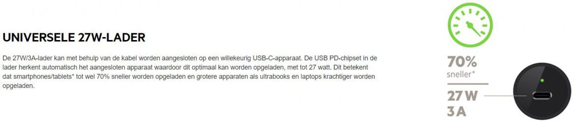 Belkin Fast Charge USB-C Autolader 27W afbeelding 8