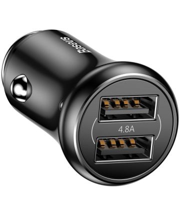 Baseus Dubbele USB Fast Charge Autolader Zwart Opladers