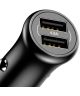 Baseus Dubbele USB Fast Charge Autolader Zwart