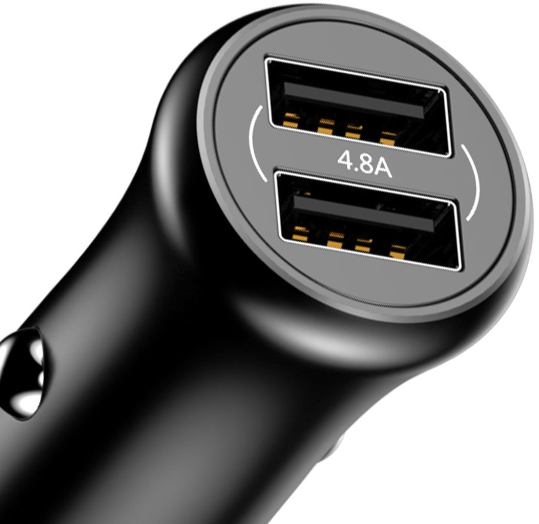 Baseus Dubbele USB Fast Charge Autolader Zwart afbeelding 4
