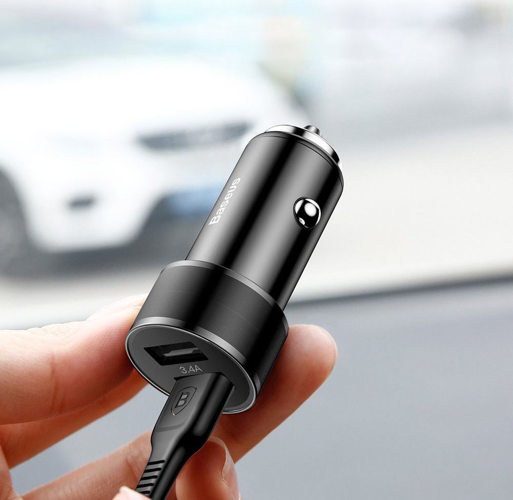 Baseus Dubbele Fast Charge Autolader met iPhone Kabel afbeelding 5