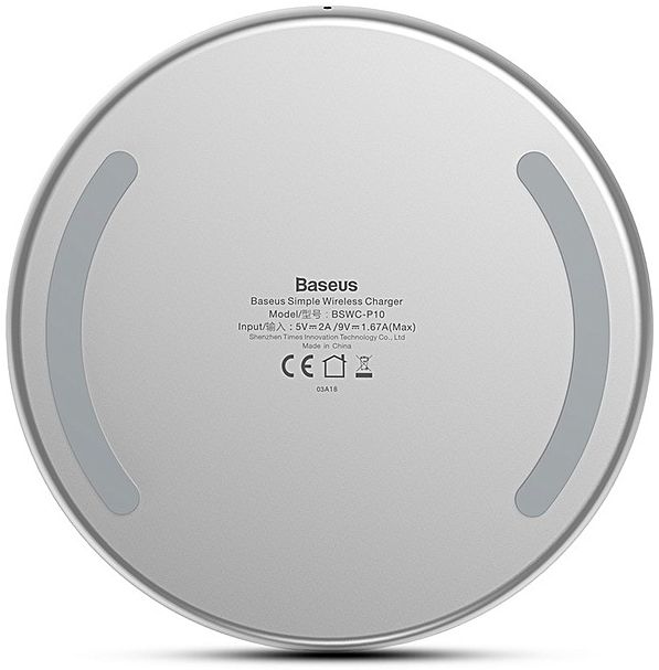 Baseus Qi Draadloze 10W Snellader Wit afbeelding 10